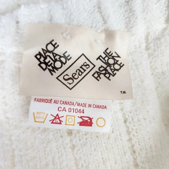 Vintage Sears Knit Midi Skirt Ivory Gathered Waist Size 16 Measures Smaller - Picture 2 of 10